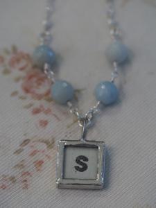 Handmade Letter S necklace