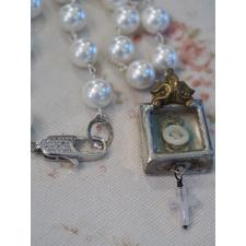 The Pearl /Button Reliquary Necklace