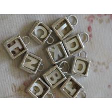 Tiny Treasure mother of pearl charm Initial J